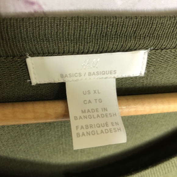 H&M Forest Green Cardigan Sweater XL - Picture 3 of 4